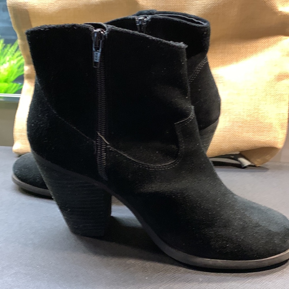 Vince Camuto black suede ankle boots